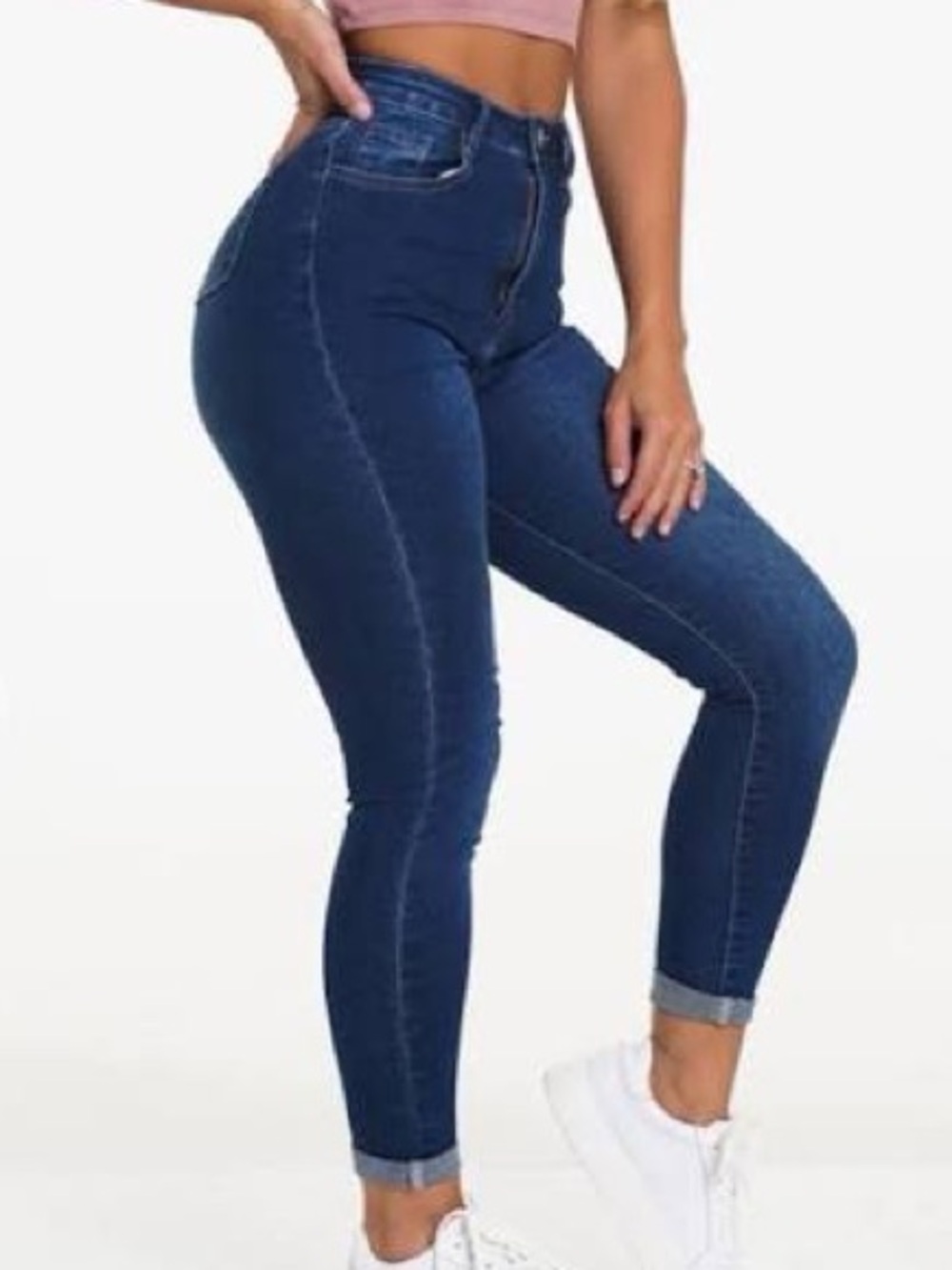 NVGTN Navishape dark wash skinny jeans